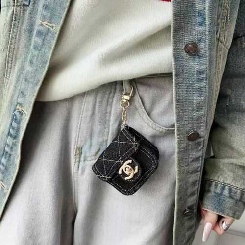 Need crossbody chain and 5 Chanel Bluetooth headset bag, denim headset bag pend