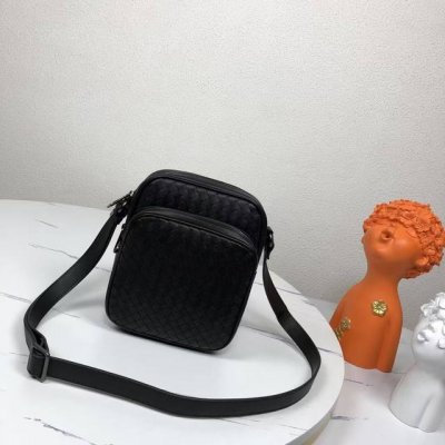 Bv Men's Single Shoulder Small Crossbody Messenger Bag. Its simple, logo-free de