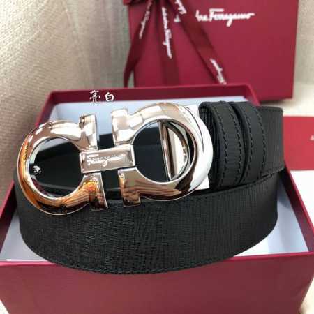 nfc-F3.5Cm High-End Custom Men's Belt, Double-Sided Imported Cowhide, Self-Se - Click Image to Close