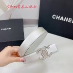 3.0Cm Chanel Belt, Genuine Leather With Double-Sided Color Options, Length: .75,
