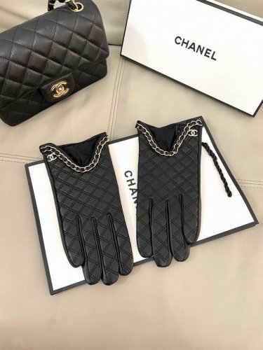 Chanel New Women's Gloves, Lambskin Chain, Ultra-thin, Soft, Comfortable, Highl