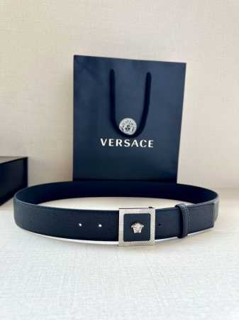 Width 4.0 Cm Versace This Soft Leather Belt With A 3D Medusa Buckle Can Be Paire - Click Image to Close