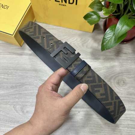 Image Packaging Fendi Fendi Authentic Store Version 4.0Cm Wide Double-Ring Rever - Click Image to Close