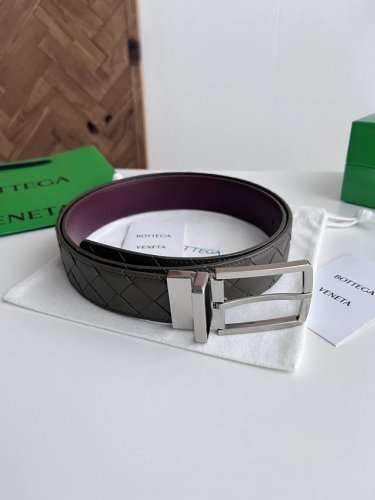 Bv 2025 Newest Men's Braided Belt, Double-sided Handmade Intreccio Large Grid Br