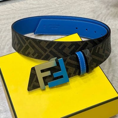 Fendi Fendi Authentic Store Version, 4.0 Cm Wide, Double-Ring Reversible Waistba