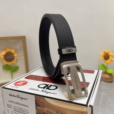 Product Name: Ferragamo Automatic Belt Material: Genuine Leather Belt Made From