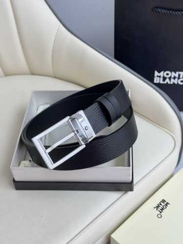 Montblanc 3.5cm wide, made of top-grain cowhide, premium pin buckle, customizabl