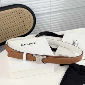 Celin E new three-dimensional buoy buckle women's belt Italian imported calfskin