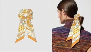 Hermes "Whisper of the Forest" hair band, dual-purpose headband Twilly small si