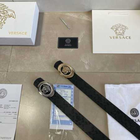 Brand: Versace Grade: Custom-made cowhide leather, newly designed mold. 3.8cm w - Click Image to Close