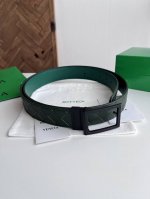 Bv 2025 New Men's Woven Belt, Double-sided, Handmade Intreccio Large Grid Woven