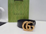 Gucci Couple Belt with Full Packaging Gift Box, Double G Buckle Calfskin Belt,