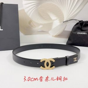 Special 3.0Cm Chanel Belt, Double-Sided Top-Grain Leather, Length: 75.80.85.90.9