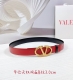 3.0Cm Valentino Double-Sided Striped Belt Double-Sided Top Layer Cowhide Leat
