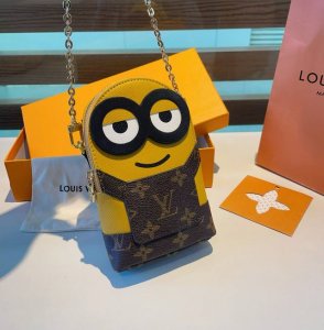 Lv Minions mobile phone bag, chain crossbody mobile phone bag, coin purse, can h
