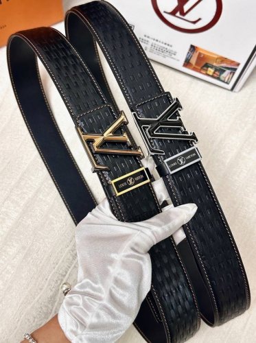 Belt: Louis Vuitton Top Replica - Belt: 100% imported top-grain cowhide, genuine