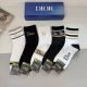 Box of 5 pairs (with packaging) Dior new pure cotton mid-calf socks, a must-hav