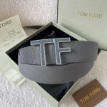 Tom Ford. New high-end double-sided calfskin, simple business men's belt, 4.0cm