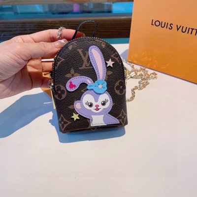 original goods Louis Vuitton new cartoon chain crossbody bag, Mini bag can hold