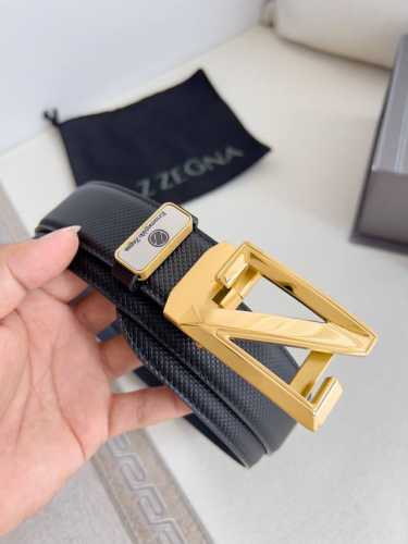 Product Name: Zegna. Ermenegildo Zelma. Belt, Automatic Belt, Leather Belt. Mode