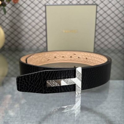 Tom Ford's latest trendy double-sided top-grain cowhide leather model, 3.8mm wid