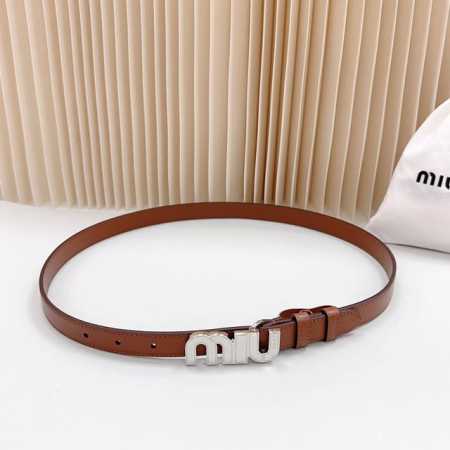 2.0Cm Miu Miu New Belt, Double-Sided Top-Grain Cowhide Leather, Length: .75.80.8 - Click Image to Close