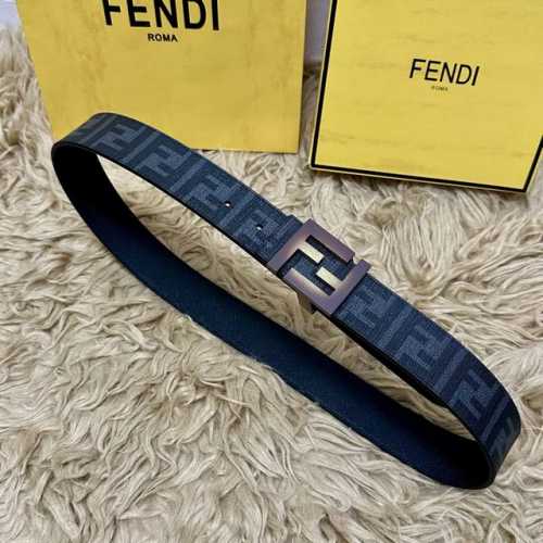 Fendi full packaging, same style as in boutiques, 4.0cm wide, double-ring revers