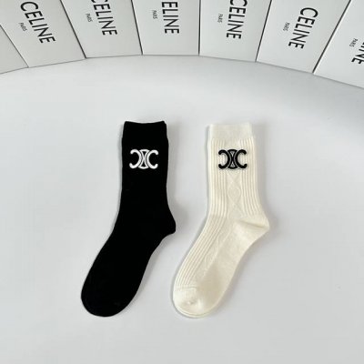 Special packaging for boutiques! Celine's new cashmere slouch socks! Two pairs p