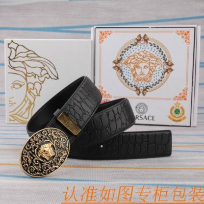 Belt: Versace Original Cowhide Belt (Ddd) Men's Belt: 100% top-grain cowhide lea