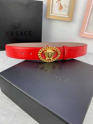 Width 4.0 Cm Versace This Belt Is Made From Imported Split Leather With A Smooth