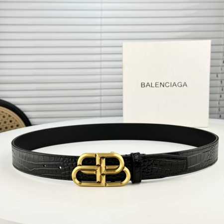 Balenciaga Width: 3.5 Cm First Layer Crocodile Pattern Leather Retro Distressed - Click Image to Close