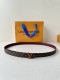 2.0 Wide Mini Lv Double-Sided Belt in luxurious leather and iconic Monogram canv