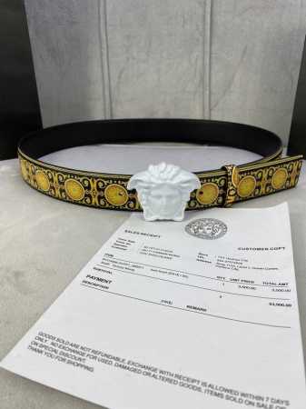 Width 4.0 Cm Versace This Palazzo Belt Is Crafted From Genuine Leather And Featu - Click Image to Close