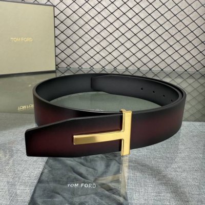 Tom Ford's latest trendy double-sided top-grain cowhide leather model, 3.8mm wid