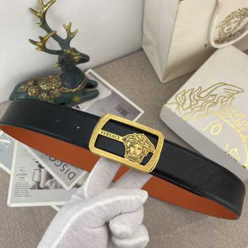 Versace Special Leather Belt Series, Original Hardware Premium Stainless Steel B
