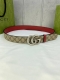 Width 4.0Cm Gucci double-sided belt, one side is Gg Supreme canvas, the other si