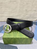 Gucci original 40mm belt body uses imported needle pattern embossed large flowe
