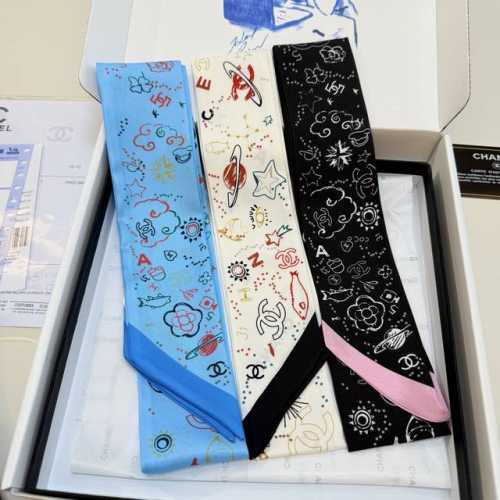 Three colors available! Chanel Twilly scarf is here, Chanel fish polka dots, a r