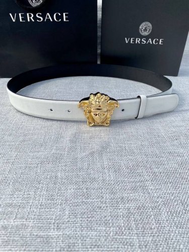 Width: 3.0 Cm Versace This Plain-Weave Belt Features The Iconic Versace Medusa H
