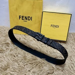 Fendi full packaging, same style as in boutiques, 4.0cm wide, double-ring revers
