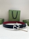 Width 4.0Cm Gucci interlocking double G belt original steel buckle, derived from