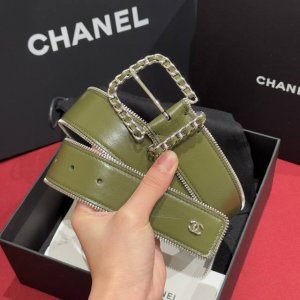 Xiangjia New Women's Belt With Zipper, Double-Sided Top-Grain Cowhide Leather. T