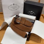 Prada Suede Belt (Ddd) This Prada suede cowhide belt is simple yet sophisticated