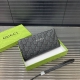 Gucci Gg leather clutch with multiple card slots, classic and versatile wallet,