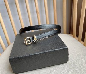 Prada The latest model from Prada. This elegant Saffiano belt highlights the fem