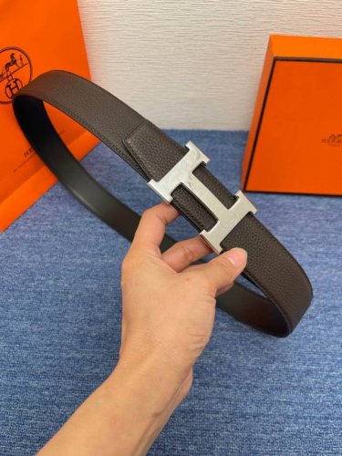Hermes Original Hermes Width 3.8Cm Imported Original Belt Body Double-Sided Reus