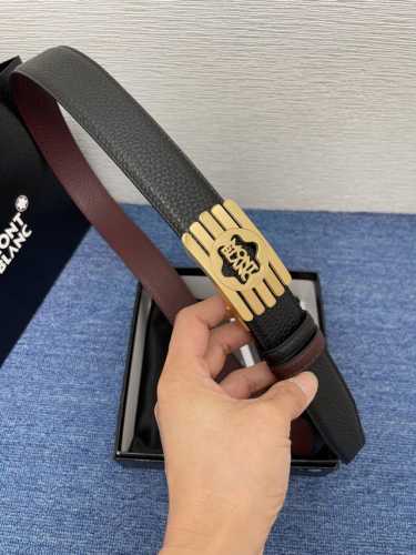 Brand Montblanc 550 Description Double-Sided Original Leather This Buckled Belt