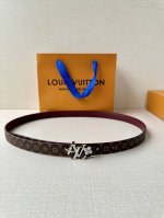 2.0 Wide Mini Lv Double-sided Belt with luxurious leather and iconic Monogram ca