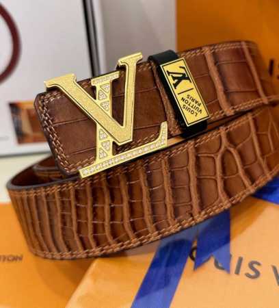 Belt: Louis Vuitton Top Replica - Belt: 100% imported original top-grain cowhid - Click Image to Close