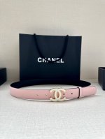 Width 3.0Cm Chanel imported soft calfskin with clear texture Hardware accessorie